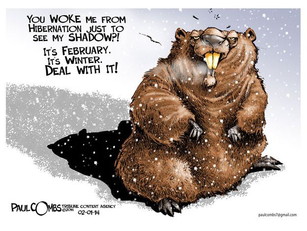 Editorial cartoon groundhog day