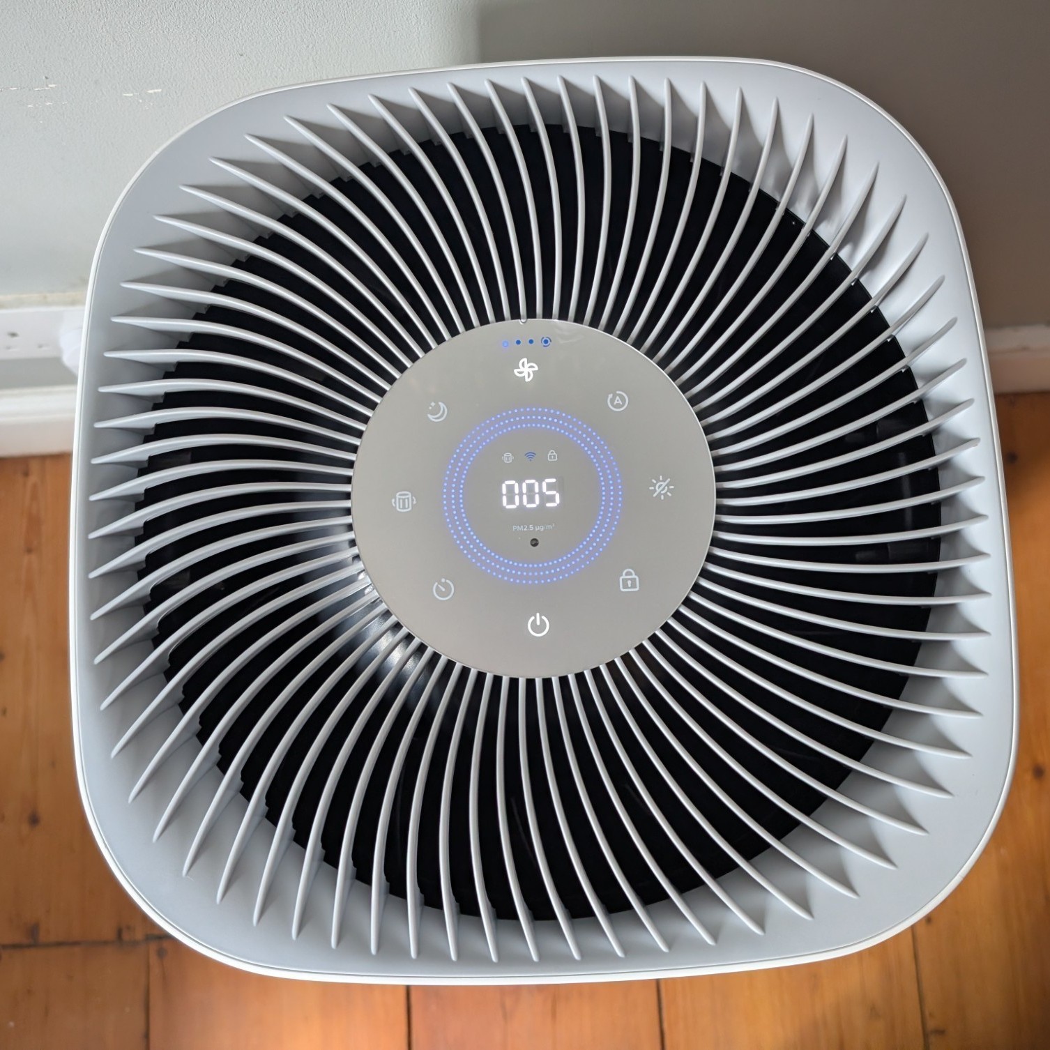 Levoit Core 600S Air Purifier in home testing