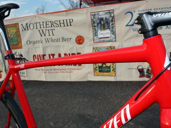 The top tube is slightly flattened on the underside for more comfortable shouldering.