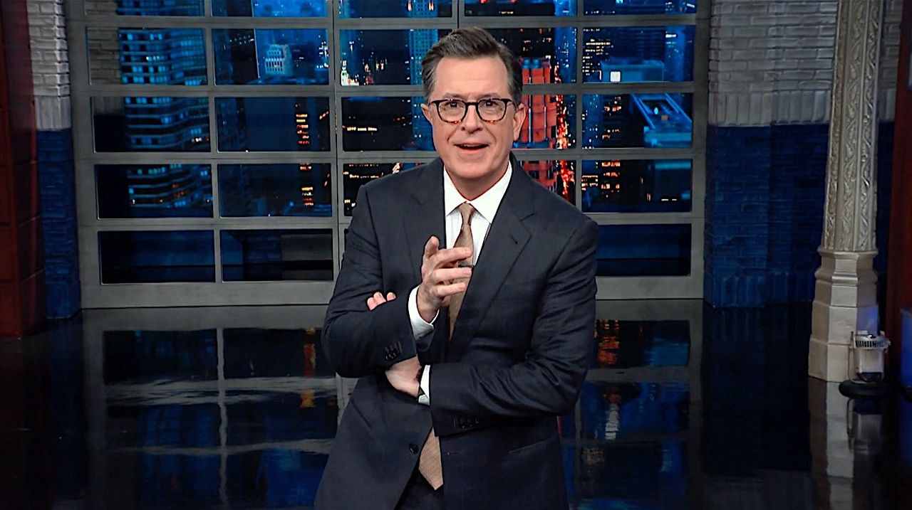 Stephen Colbert mocks Trump&amp;#039;s global &amp;#039;waming&amp;#039; tweet