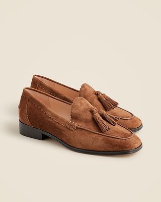 Mocassins Maison Tassel em camurça