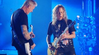 Metallica onstage in 2022
