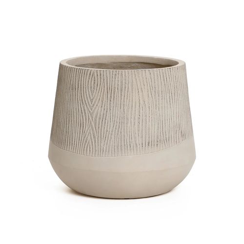 Wood Pattern Tall Planter