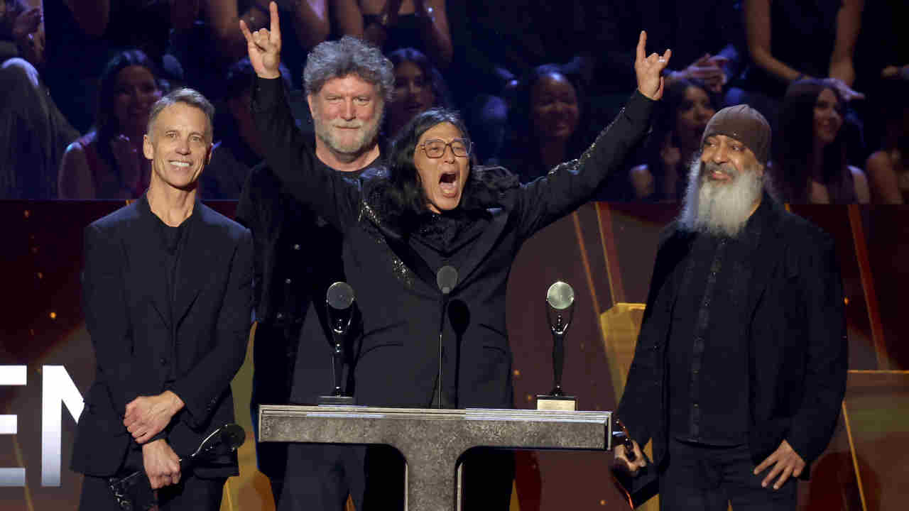 Soundgarden onstage at the 2025 Rock And Roll Hall Of Fame