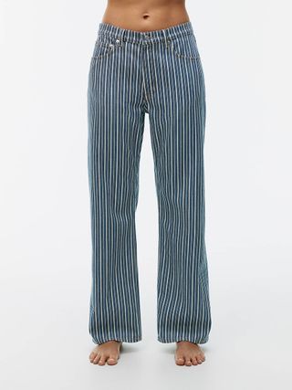 Shore Low Relaxed Jeans - Blue/white - Arket Gb