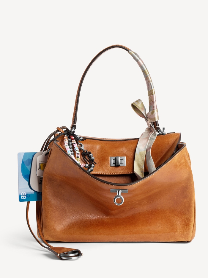 Women's Rodeo Handbag Small With Charms in Tan Cowboy