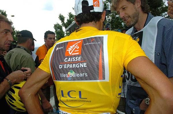 Oscar Pereiro (Caisse d'Epargne) post-stage