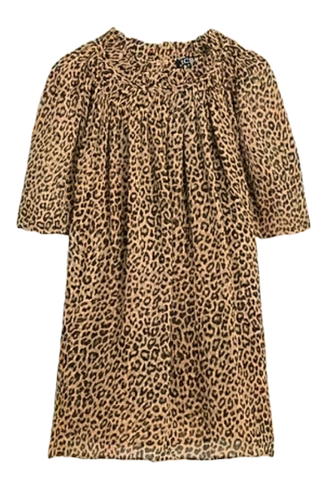 J.Crew Crinkle Chiffon Smocked Top in Leopard Print (Was $138) 