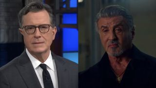 Stephen Colbert on The Late Show/Sylvester Stallone looking grim on Tulsa King