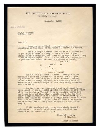 Albert Einstein responded to a letter from a science teacher in 1953.