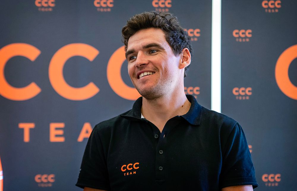 Greg Van Avermaet at the recent CCC Team press conference