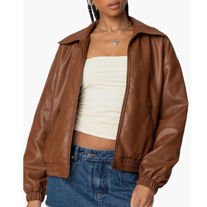 EDIKTED, Halley Faux Leather Bomber