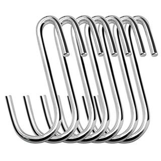 Esfun 30 Pack Heavy Duty S Hooks Pan Pot Holder Rack Hooks Hanging Hangers S Shaped Hooks for Kitchenware Pots Utensils Clothes Bags Towels Plants