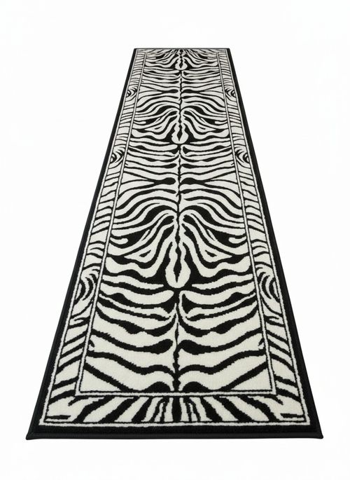 Runner Rug Black White Zebra Print Long Hallway Rugs