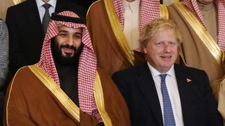 Mohammed bin Salman and Boris Johnson