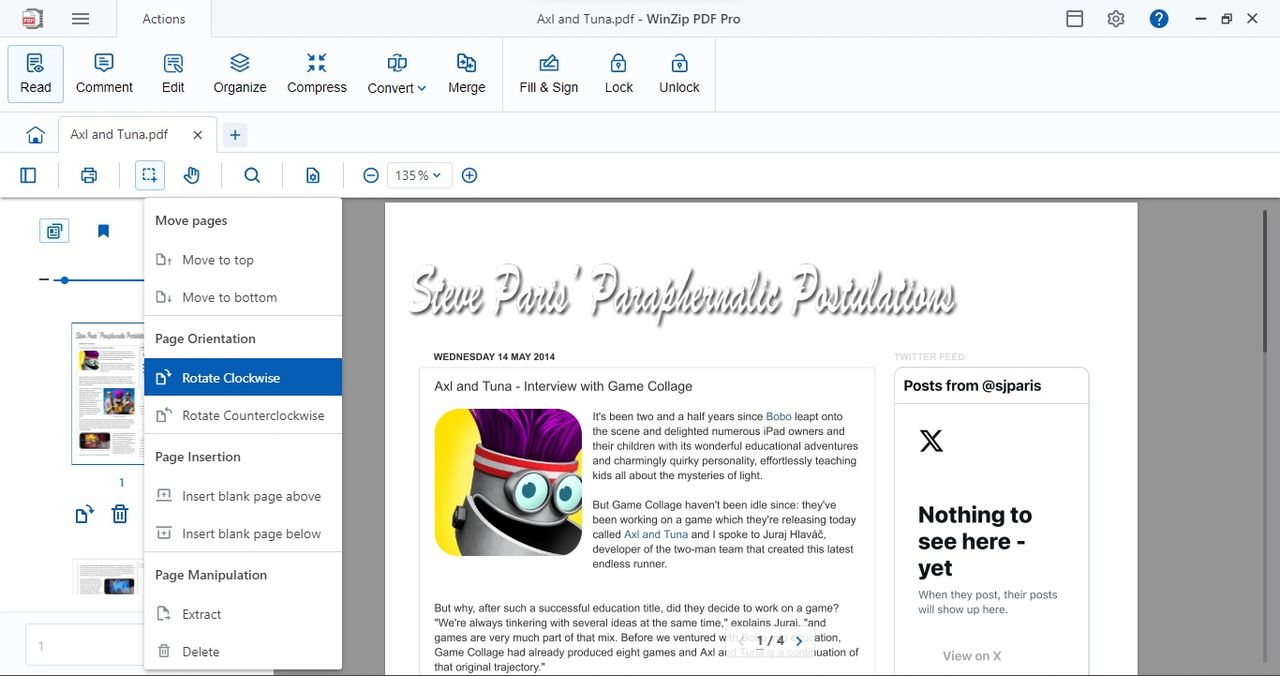 Winzip PDF Pro during our review