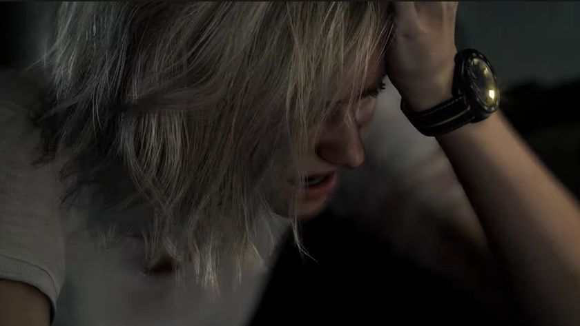 Resident Evil Requiem protagonist Grace Ashcroft in distress and wearing a limited-time collaborative watch