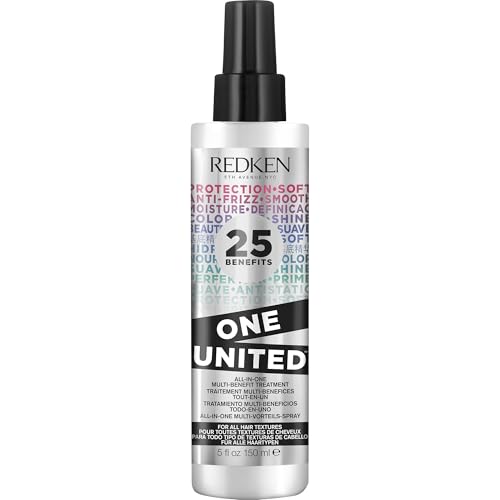 Redken One United 25 Multi-Benefits Leave-In Conditioner and Treatment Spray, Heat Protection, Detangling Spray, Nourishes and Conditions, 150 Ml