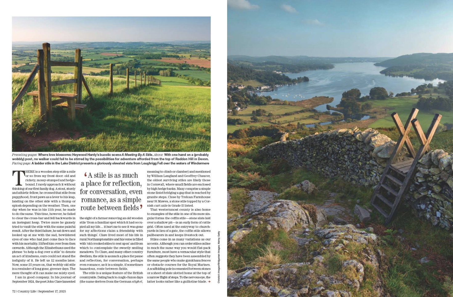 Spread from Country Life 17 September 2025