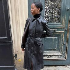 Winter Fashion in Paris: sylviemus wearing a leather trend