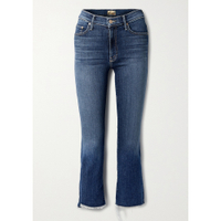 MOTHER The Insider cropped frayed high-rise flared jeans - was £240, now £168 | Net-A-Porter