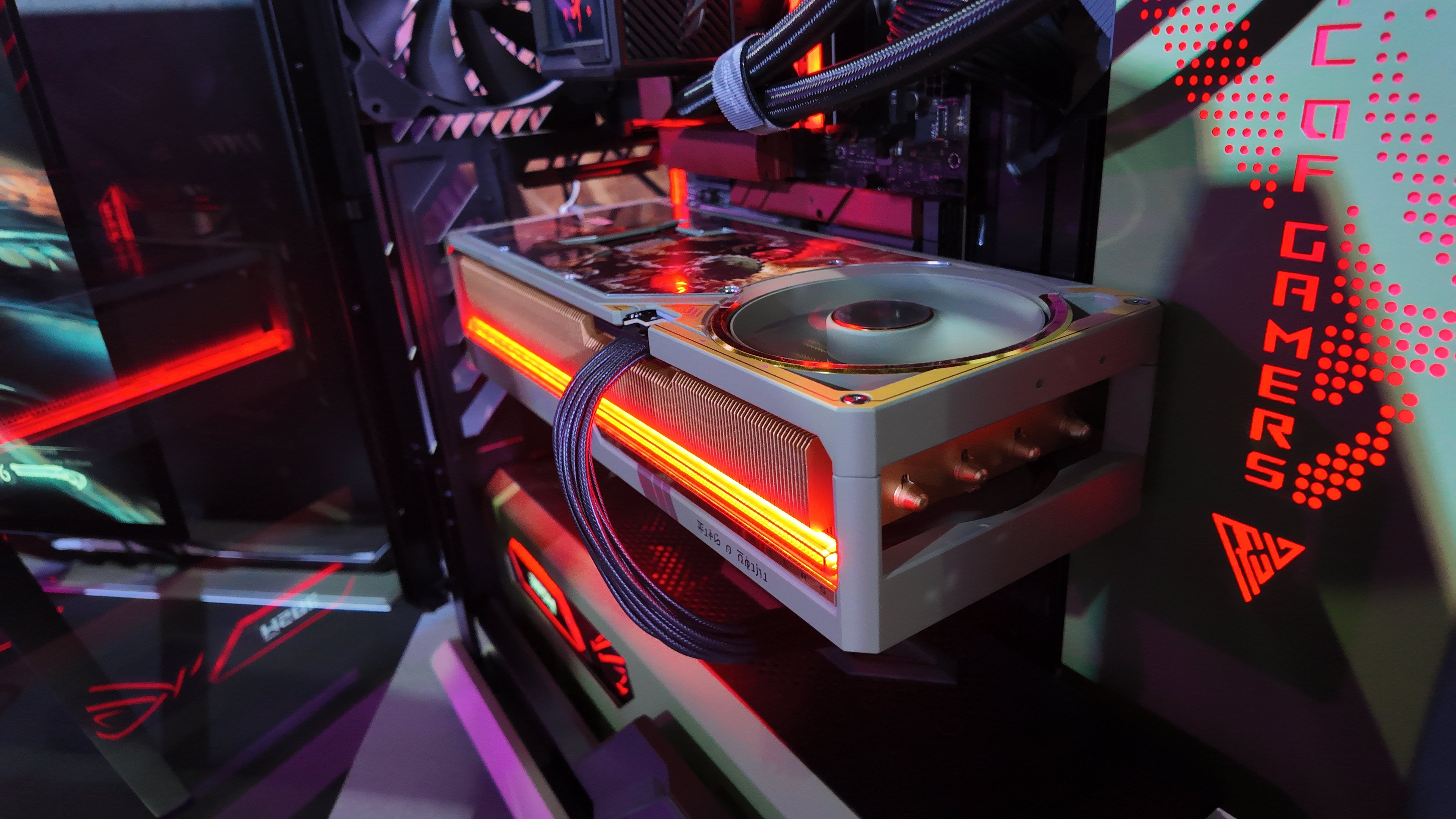 A Doom: The Dark Ages inspired RTX 5080 Astral shown off at Computex 2025.