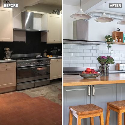 kitchen makeover before and after