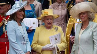 Carole Middleton, Queen Elizabeth ll and Camilla, Duchess of Cornwall attend the Royal Wedding of Prince William to Catherine Middleton at Westminster Abbey