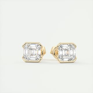 Frank Darling The Clutch | Asschers Half Bezel Diamond Studs