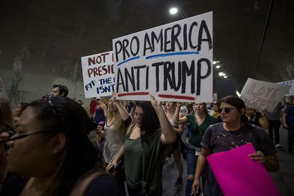 Anti-Trump protesters