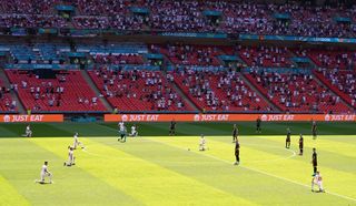 England players take the knee before the game against Croatia