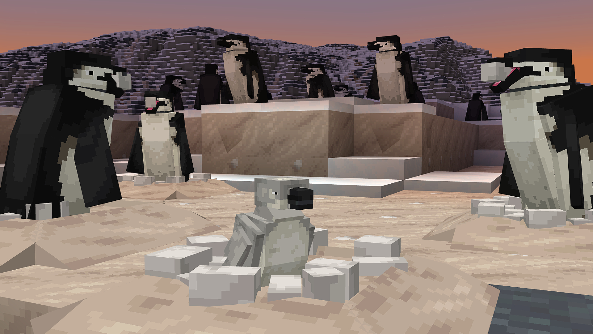 Minecraft penguins