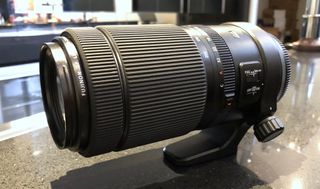 Fujinon GF100-200mm F5.6 R LM OIS WR on show at the SWPP exhibition in London today