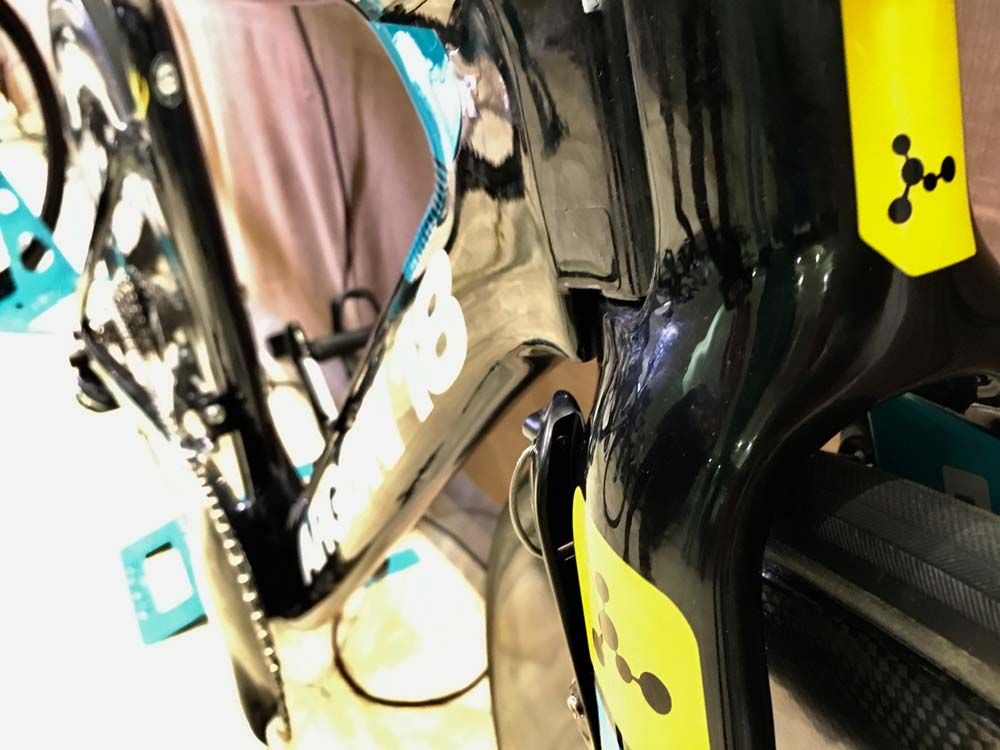 The head stearer of the time trial bike