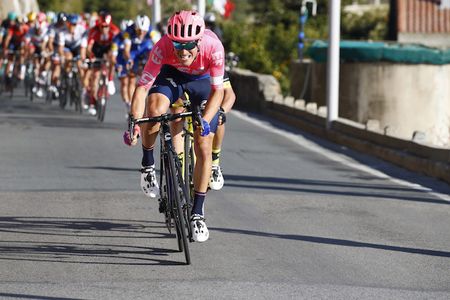 EF Education First's Alberto Bettiol attacks on the Poggio at the 2019 Milan-San Remo