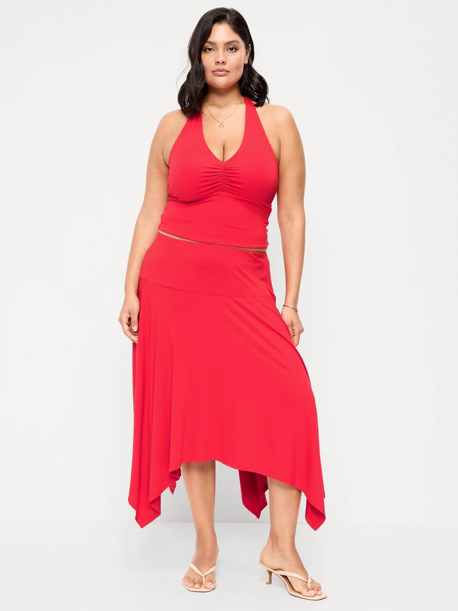 Old Navy, Handkerchief Hem Midi Skirt
