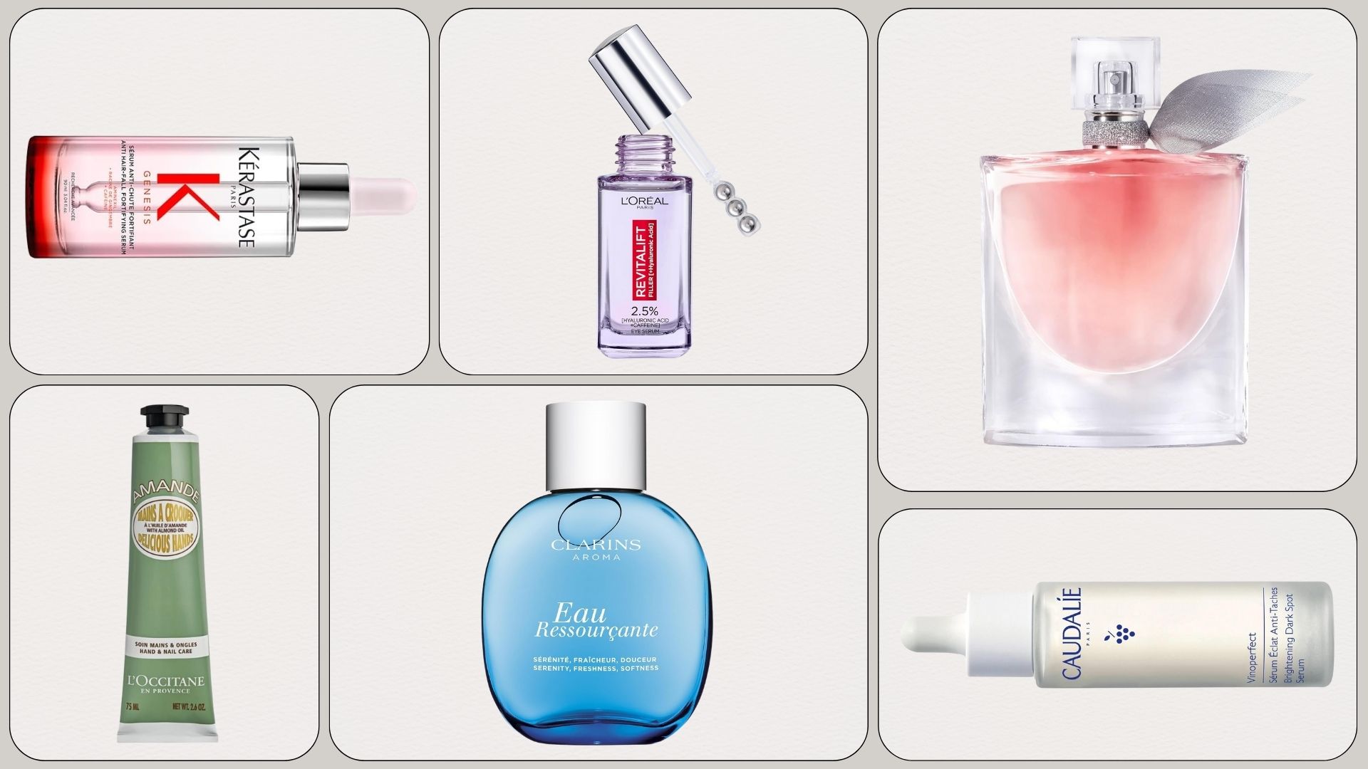 A collage of French beauty products from Amazon