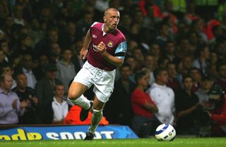 Tomas Repka on the ball for West Ham in the 2005/06 season.