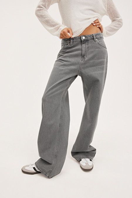 grey jeans