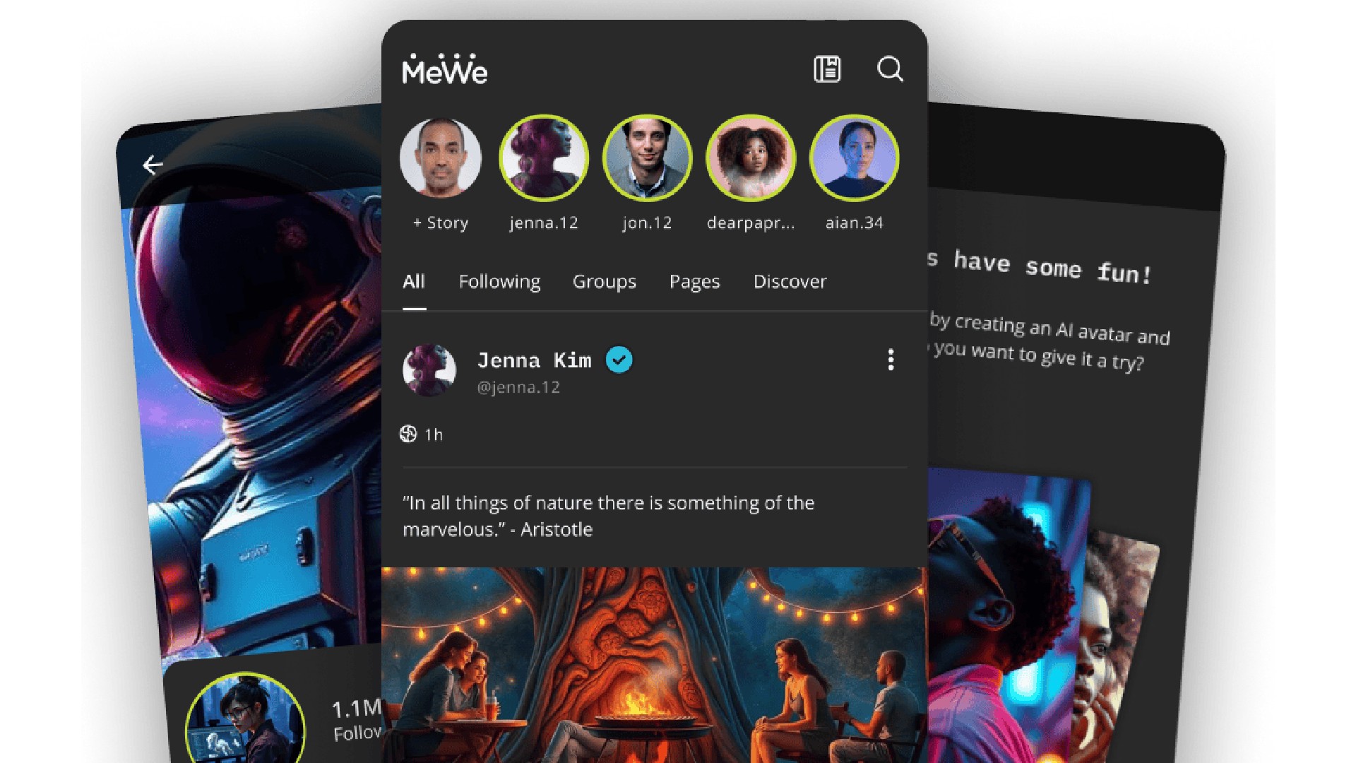 Promo for Me We app