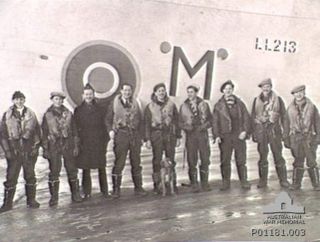 A Halifax bomber crew that was part of the RAF's 518 Squadron