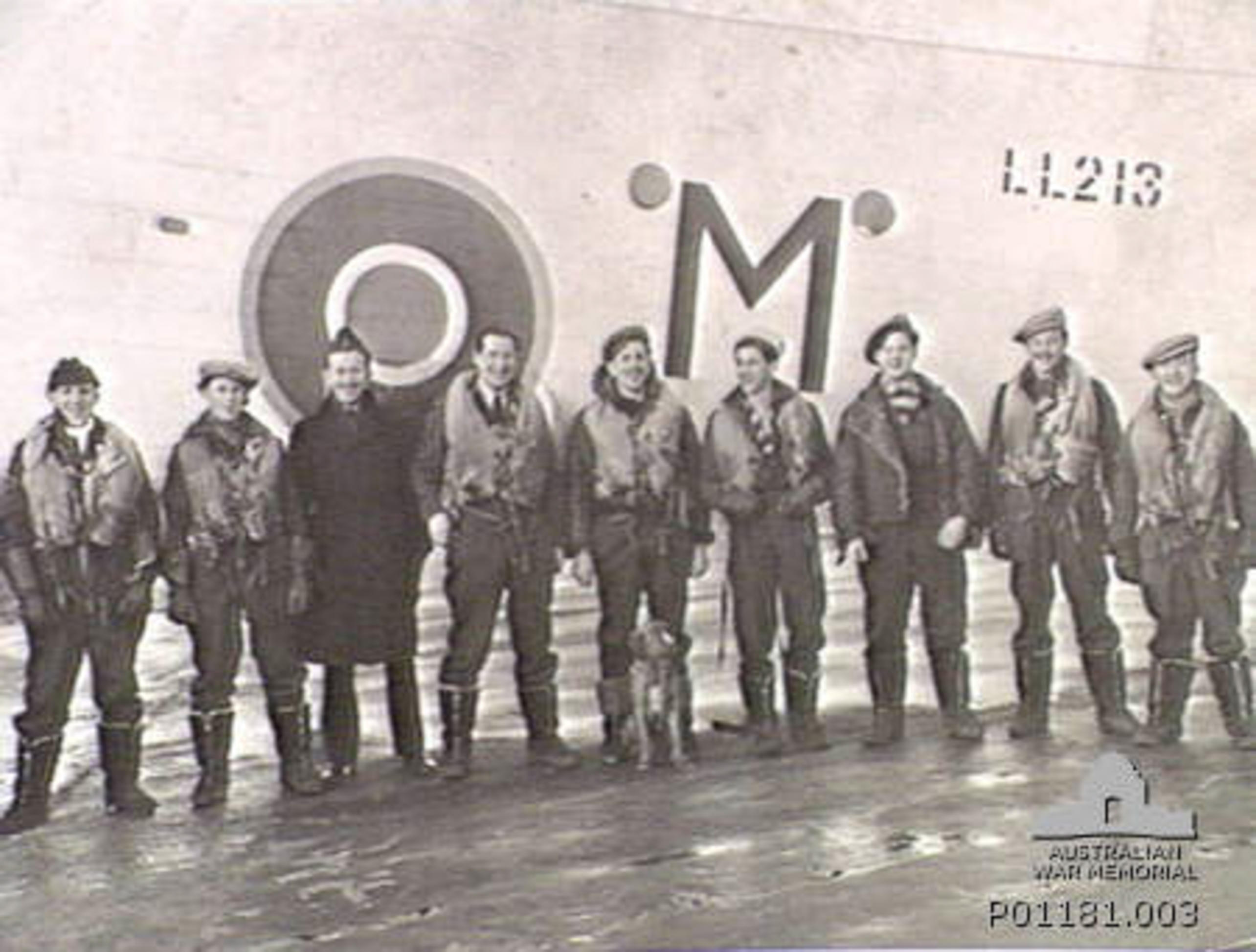 A Halifax bomber crew that was part of the RAF&#039;s 518 Squadron