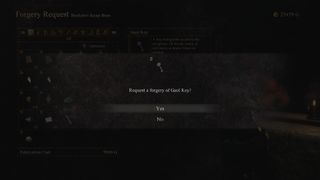 Dragon's Dogma 2 screenshot of an item being forged