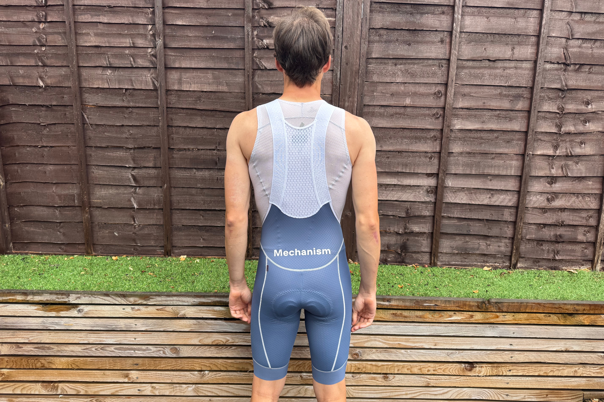 PNS Mechansim bib shorts 2025 from the rear