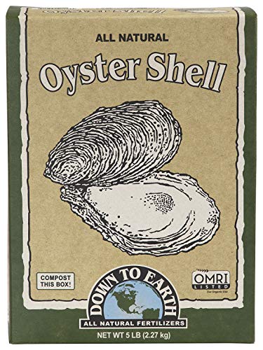 Down to Earth All Natural Fertilizers Organic White Oyster Shell Omri, 5 Lb