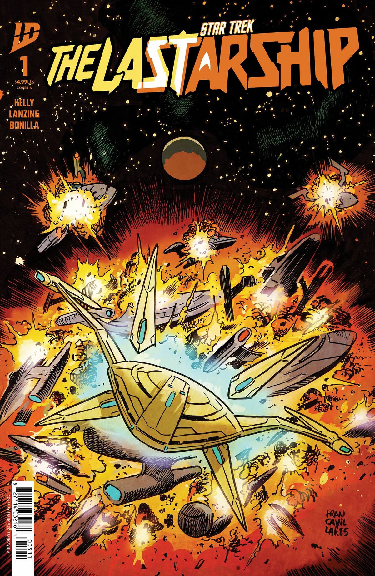 Star Trek: The Last Starship #1 cover by Francesco Francavilla