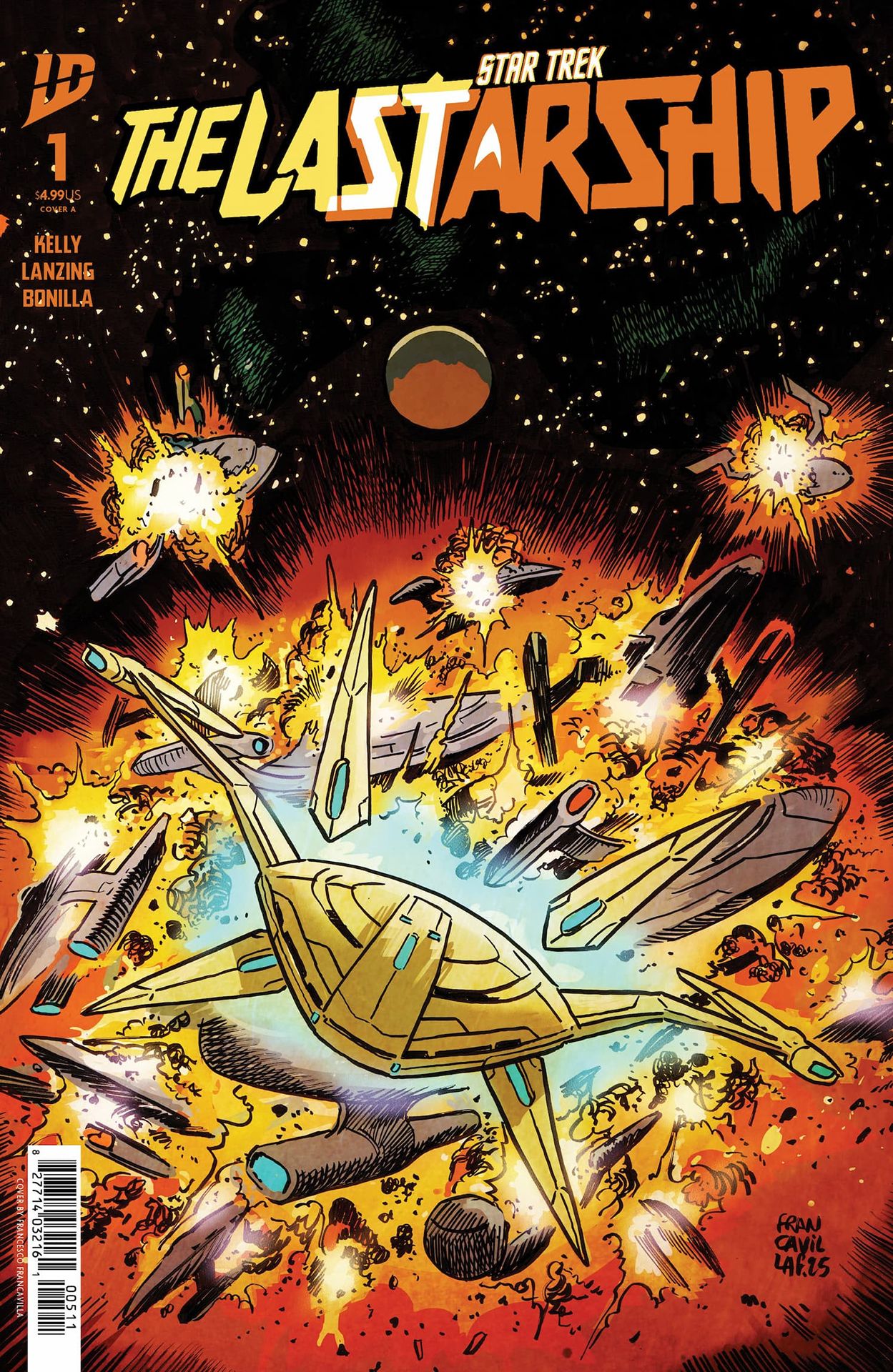 Star Trek: The Last Starship #1 cover by Francesco Francavilla