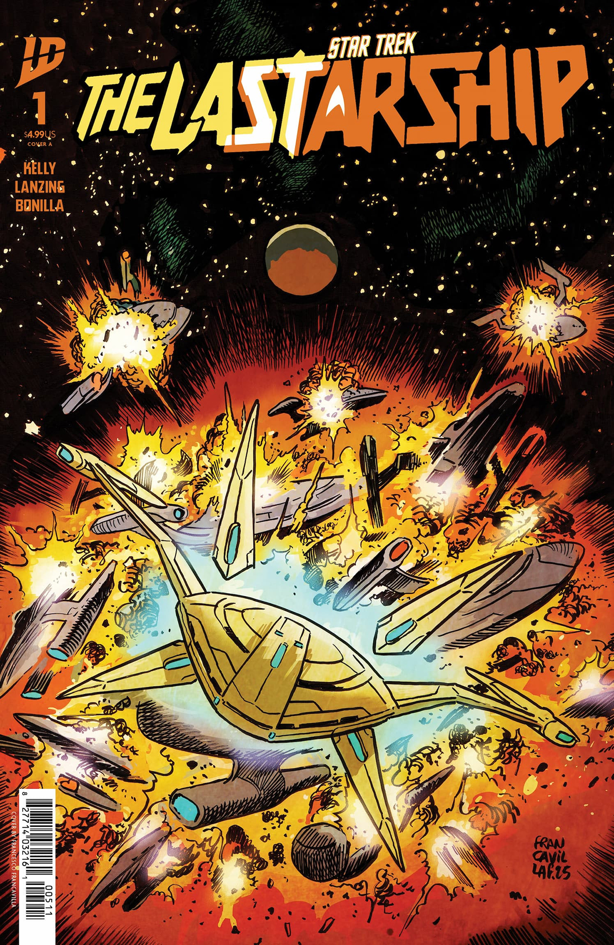 Star Trek: The Last Starship #1 cover by Francesco Francavilla