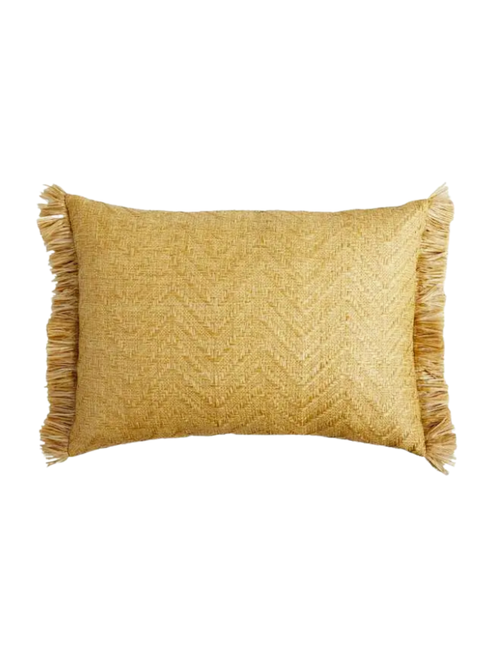 Hermosa Fringe Lumbar Outdoor Throw Pillow