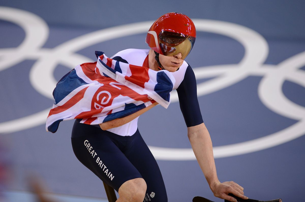 Ed Clancy celebrates gold in London